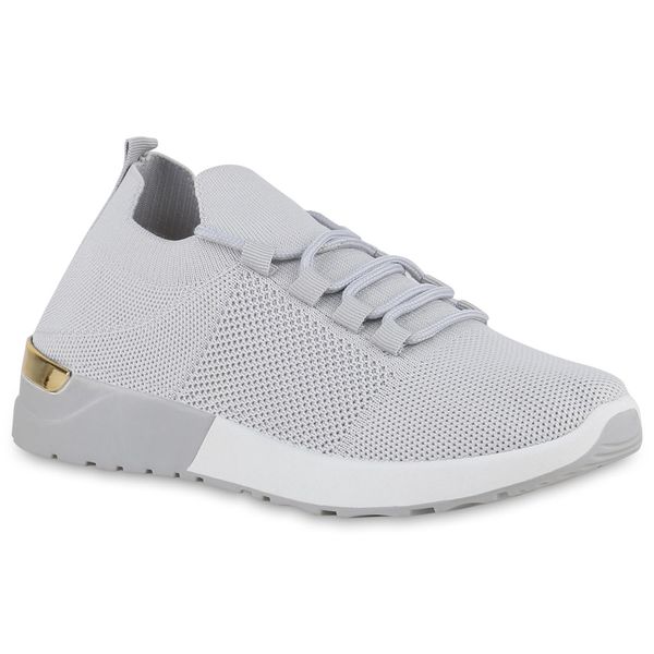 Van Hill Scarpe Sportive Da Donna Scarpe Da Corsa Scarpe Sportive Con Suola Profilata 840359, Colore: Grigio Chiaro, Taglia: 36-image