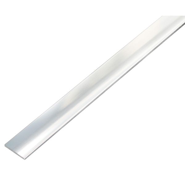 Alberts 488338 Barra Piatta, Autoadesiva, Alluminio, Design Cromato, 2000 X 20 X 2 Mm-image