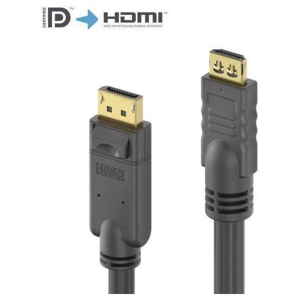 Purelink PI5110-030 Cavo Video Adattatore 3 M Displayport Hdmi Nero (PI5110-030)-image