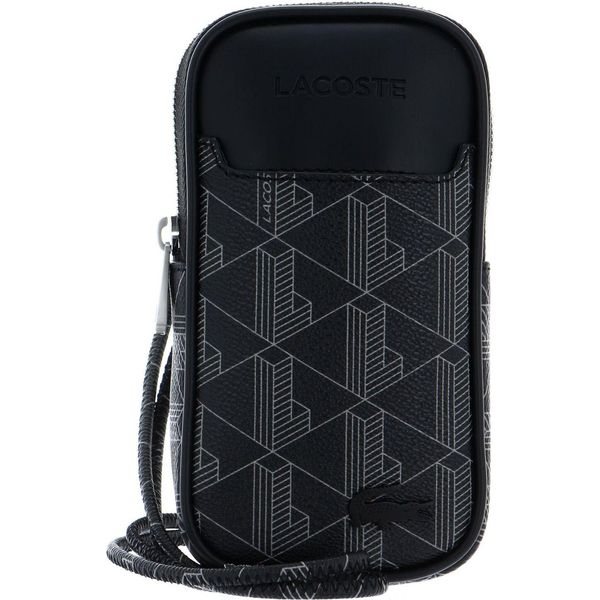 Lacoste Borsa Per Cellulare Borsa Per Utensili Phone Holder Monogram Noir Gris Nero-image