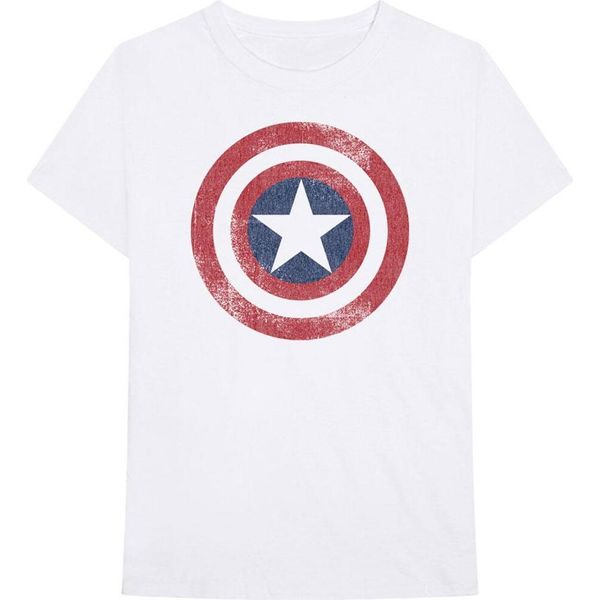 Capitan America - Maglietta Da Uomo/Donna Unisex RO6461 (Xxl) (Bianco)-image