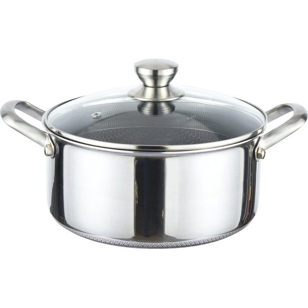 Pentola A Nido D'ape In Acciaio Inox Per Cottura A Induzione Ø24Cm-image