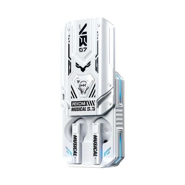 Wekome VB07 Serie Mecha - Cuffie Bluetooth V5.3 Tws Senza Fili Con Custodia Di Ricarica (Bianco)-image