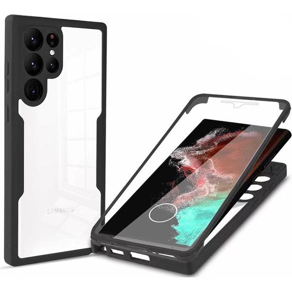 Inf Custodia In Tpu A 360° Per Samsung Nero Samsung Galaxy S21 Ultra-image