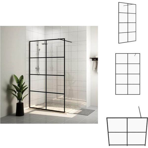 Vidaxl Schermo Doccia Per Cabina Doccia Con Vetro Trasparente Esg 100X195 Cm - Schermi Doccia-image