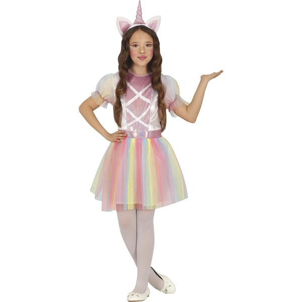 Guirca Costume Da Unicorno Arcobaleno Per Bambino 5-6 Anni 5-6 Anni-image