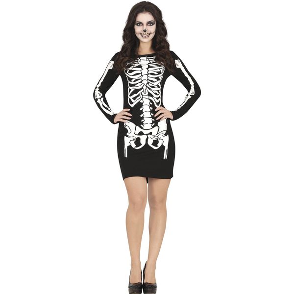 Guirca Vestito Da Scheletro Da Donna Costume M M-image
