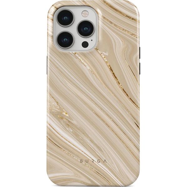Burga, Custodia Per Iphone 14 Pro Max Tough Shockproof Modello Full Glam, Giallo Grigio-image