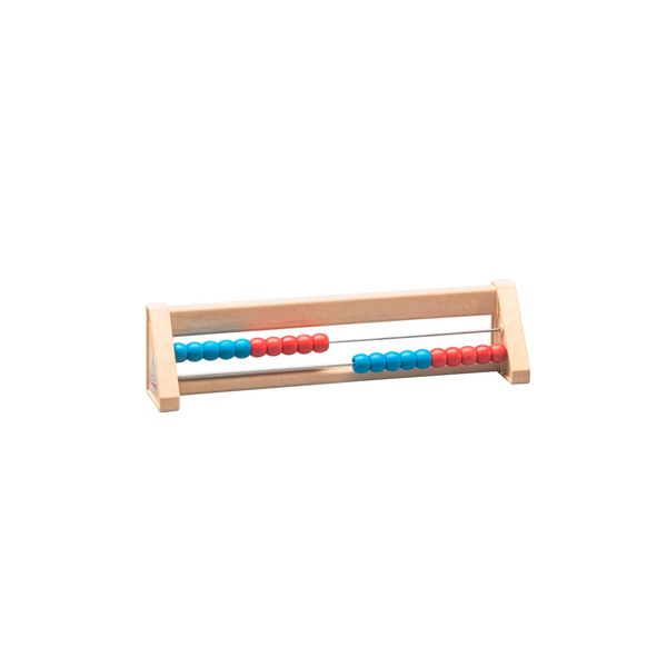 Wissner® Aktiv Lernen Telaio Di Conteggio Giocattolo Educativo Rosso/Blu 20 Numeri, Telaio Di Conteggio Re-Wood® Abaco Regolo Calcolatore-image