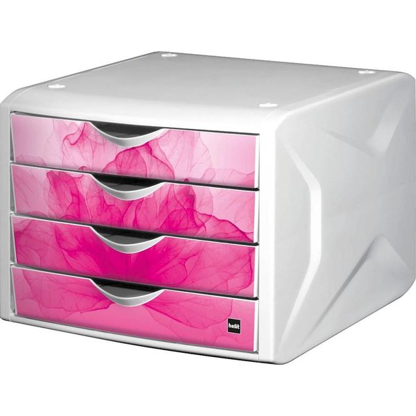 Helit H6129626 Cassettiera Camaleontica 4 Cassetti Decorazione Fiore Di Campo(T)-image