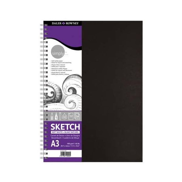 Daler Rowney Simply Sketch Book Simply Skicář 54 A3 100 G Nero-image