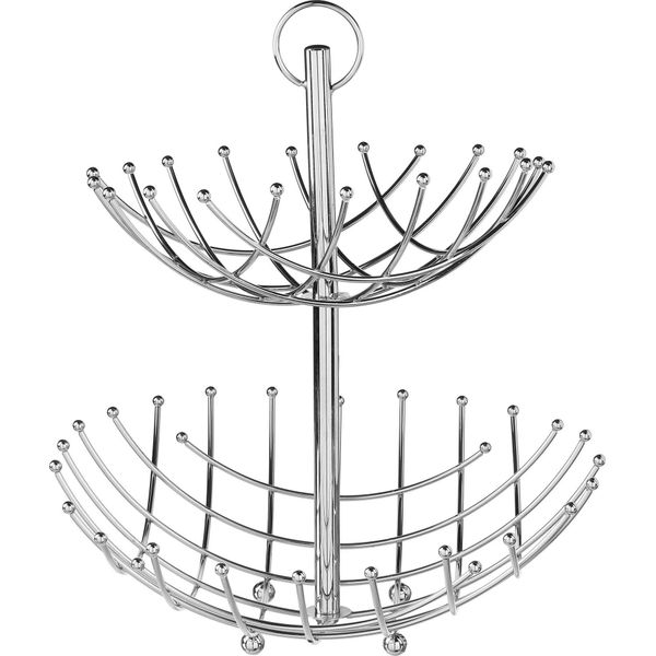 5 Five Simply Smart Obst-Etagere 2-StöCkig, ObststäNder, Obstkorb, Metall, Silberfarben, 40 Cm, 111526-image