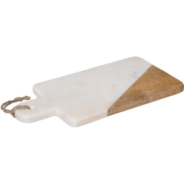 Sg Secret De Gourmet - Presentazione Lastra Geometria Marmo Bianco 30 X 15-image