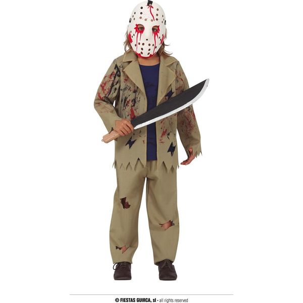 Maschera Di Halloween Costume Spaventoso Bambini Maschera Horror Travestimento, Taglia: 110/116 Colore: Beige-image