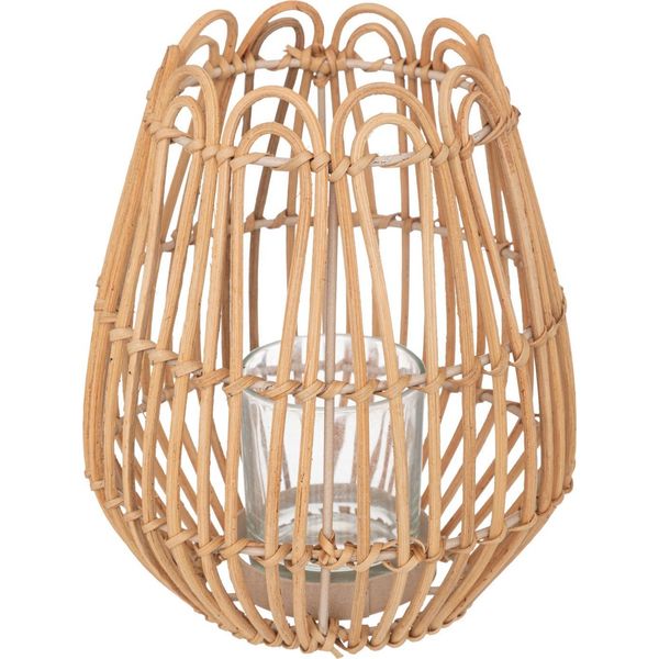 Lampada Da Tè "Lour"" In Metallo E Rattan - H22 Cm - Atmosphera CréAteur D'intéRieur"-image