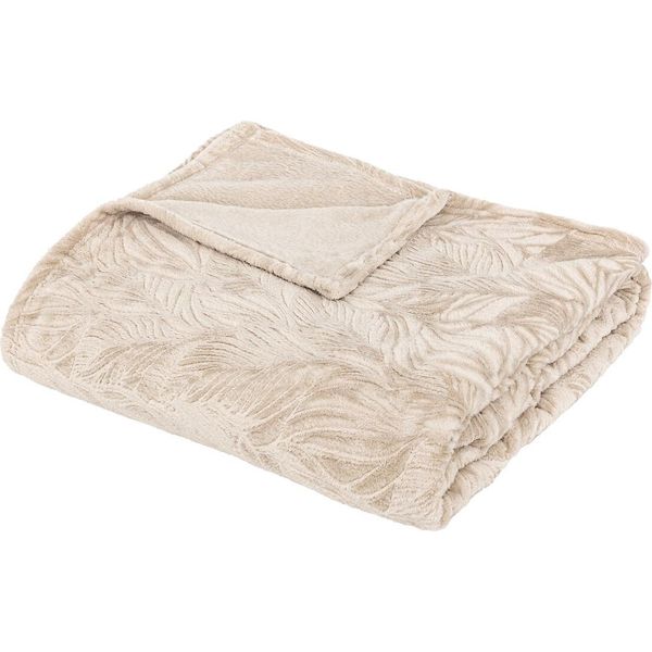 Atmosphera Createur D'interieur - Flanellplaid Roy Beige 180X230Cm-image