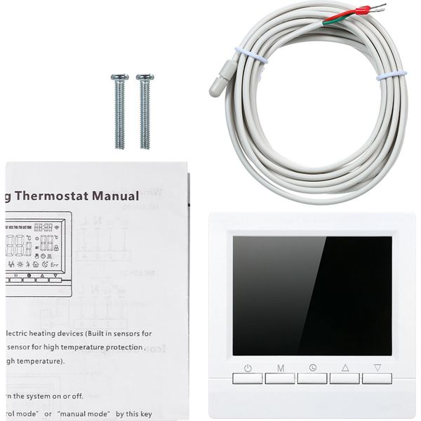 Termostato Intelligente Termoregolatore Digitale Display Lcd Settimana Termostato Elettrico Programmabile Per Riscaldamento A Pavimento Per Casa Scuola Ufficio Hotel 16A-image