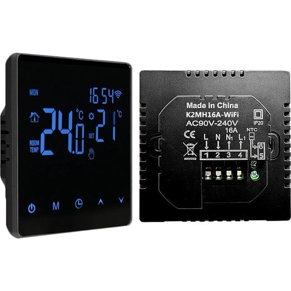 Termostato Intelligente Wifi Regolatore Di Temperatura Per Il Riscaldamento Dell'acqua 3A Display Lcd Touch Screen Settimana Programmabile Tuya App Control Termostati Di Riscaldamento A Pavimento Per Casa Ufficio Scuola Hotel-image