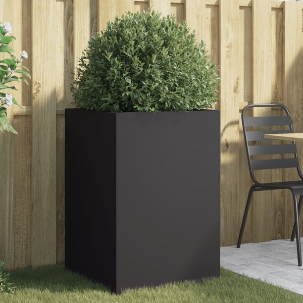 Maison Exclusive - Vaso Da Fiori Nero 52X48X75 Cm In Acciaio-image