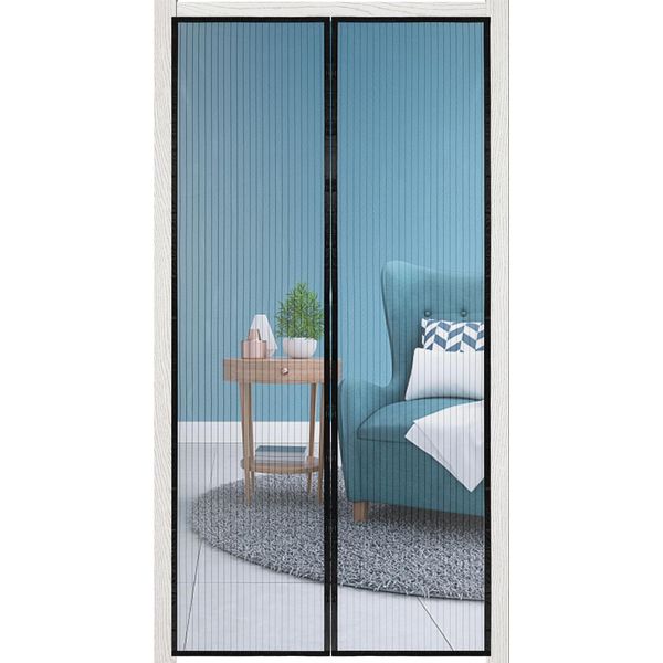 Zanzariera Magnetica Porta 90 X 210 Cm Zanzariera Porta Balcone Tenda Zanzariera Tenda Magnetica Senza Forare-image