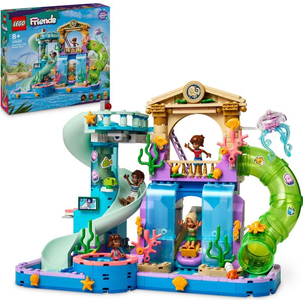 Lego Friends Heartlake City Water Park, Set Da Gioco All'aperto Per Ragazze E Ragazzi Dagli 8 Anni In Su, Esperienza Di Gioco Creativa Con 3 Figure, Micro Figure, 3 Scivoli E Idromassaggio 42630-image