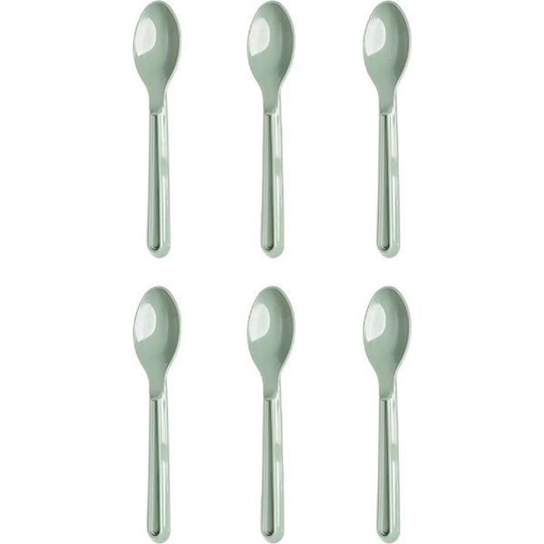 Michelino Set Di Posate In Plastica Riutilizzabili Da 6 Pezzi Serie Alythia Cucchiaio Verde-image