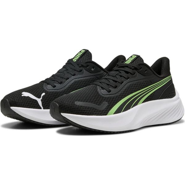 Puma Pounce Lite Jr Bambini Scarpe Sportive Scarpe Da Corsa 401512 05 Nero-Verde, Dimensione Scarpe: 37 Eu-image