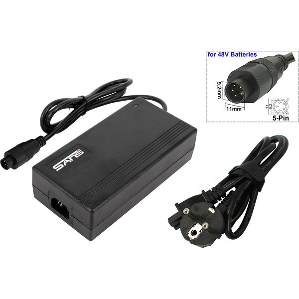 Alimentatore Da 2A 54,6V Compatibile Con Le Batterie Phylion Joycube 48V Con Connettore A 5 Pin-image
