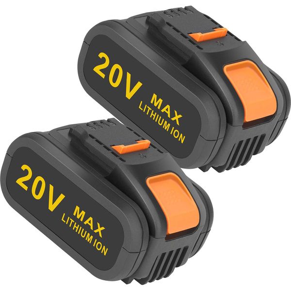 2X Batteria Agli Ioni Di Litio Da 6,0Ah Per Worx WA3553 WA3575 WA3525 WA3512 WA3511 WA3520 WA3512.1 WA3523 WA3516 WA3572 WA3551.1 WA3881 WA3760-image