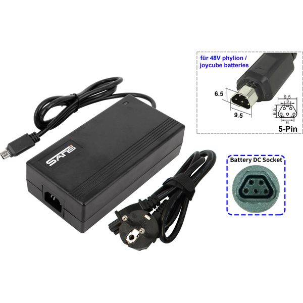 Caricabatterie Powersmart 2A Per Batterie Phylion Da 48 V Fischer Etd 1801, Etd 1806, Etd 1820, Etd 1822, Eth 1861.1, Più Em 1723-image