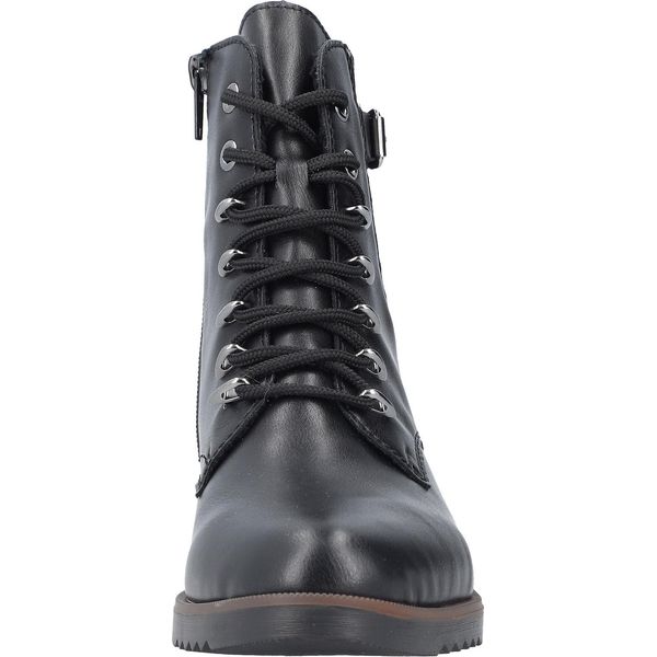 Rieker Donna Stivale Stringato Tacco A Blocco Stivaletto Fibbia Decorativa Y0500, Misura:41 Eu, Colore:Nero-image