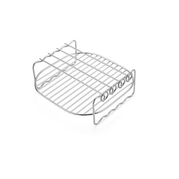 Inf Accessori Per Friggitrice Elettrica Con Griglia In Acciaio Inossidabile A Doppio Strato 6 Pollici-image