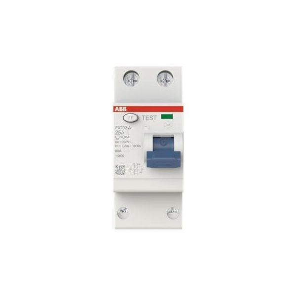 Abb Fi-Schutzschalter FX202A-25/0.03 2P Typ A 25A 30Ma (2CSF202165R1250)-image