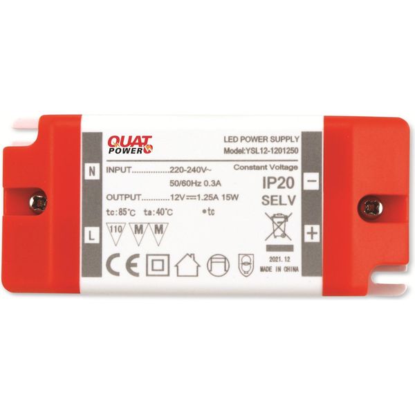 Quatpower Alimentatore Switching Per Led YSL12-1201250, 12 V-, 15 W-image