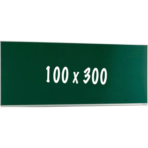Lavagna Pro Luna - Magnetica - Lavagna Monofacciale - Lavagna Scolastica - Facile Da Montare - Acciaio Smaltato - Verde - 100X300Cm-image