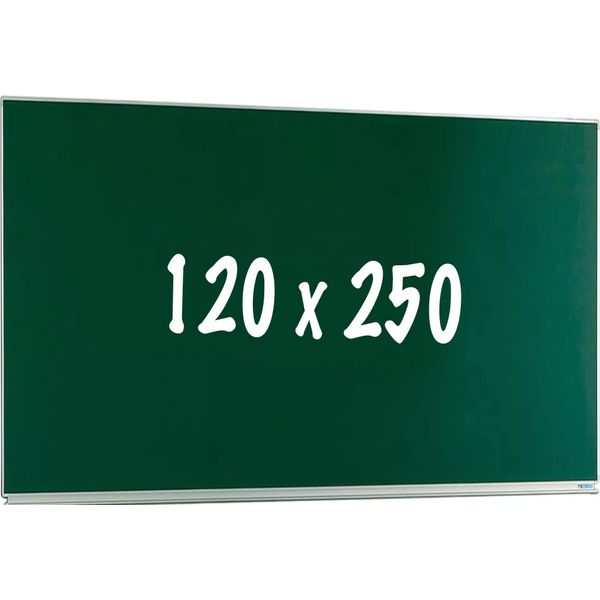 Lavagna Pro Rickie - Magnetica - Lavagna Monofacciale - Lavagna Scolastica - Facile Da Montare - Acciaio Smaltato - Verde - 120X250Cm-image