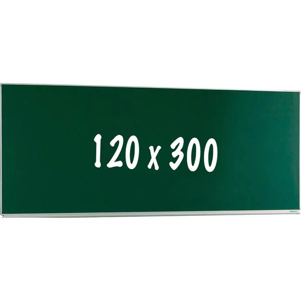 Lavagna Pro Singleton - Magnetica - Lavagna Monofacciale - Lavagna Scolastica - Facile Da Montare - Acciaio Smaltato - Verde - 120X300Cm-image