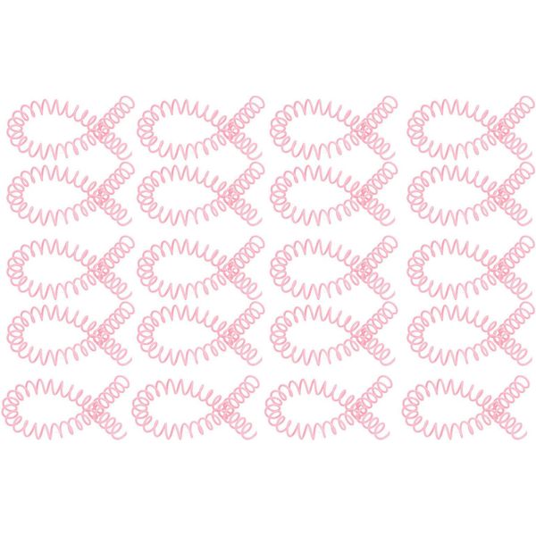 20Pcs Spirale Rilegatura Bobine 30 Fogli Abs Plastica Spirale Rilegatura Spine Per Cancelleria Lavoro Rosa-image
