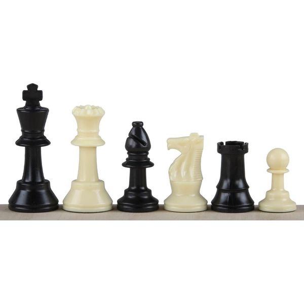 Figure Di Scacchi Staunton N. 3, Bianco/Nero (Re 64 Mm)-image