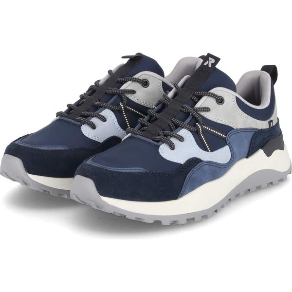 Rieker Scarpe Da Uomo Sportive Stringate Blu Per Il Tempo Libero, Numero Di Scarpe: 40 Eu-image