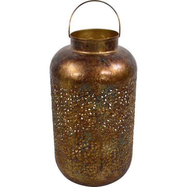 Lanterna - Ø26X47Cm - Metallo - Vetro - Oro-image