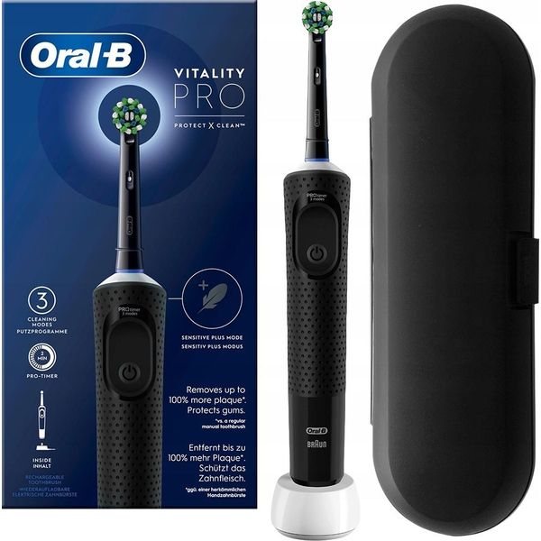 Spazzolino Elettrico Oral-B Vitality Pro D103 Custodia Da Viaggio Nera 3 Modalità-image