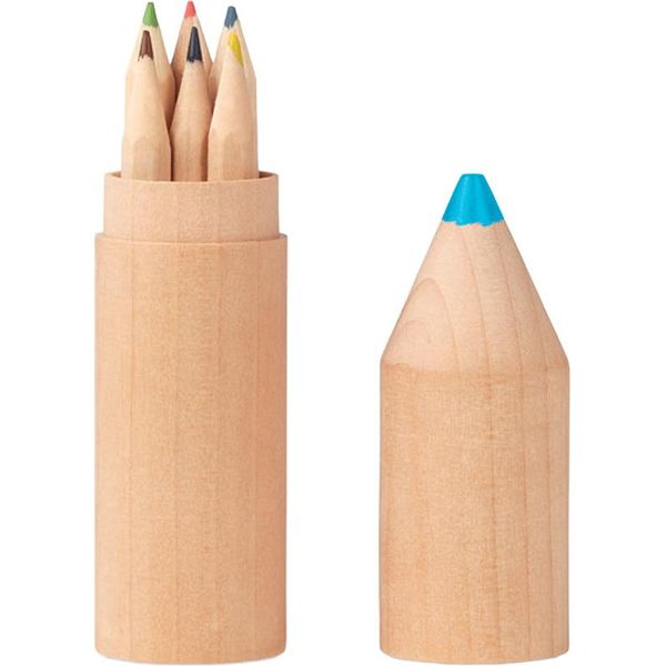 Midocean - Matita Colorata "Petit Coloret"" Confezione Da 6 MO793 (Taglia Unica) (Legno)"-image