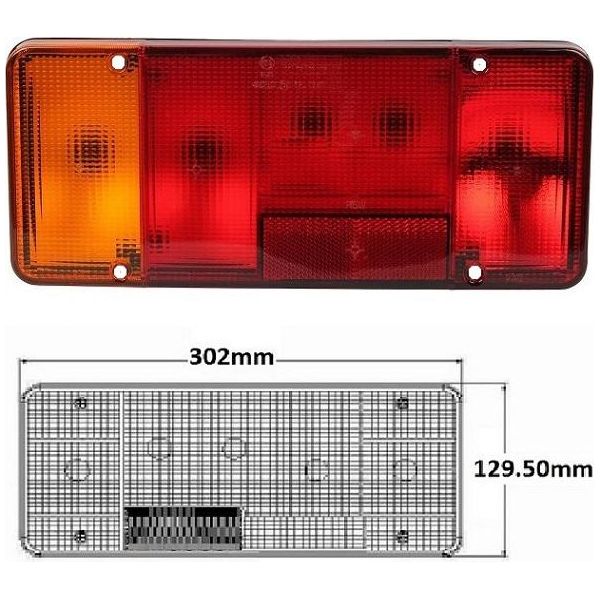 Bremslichtfenster Hinten Link Iveco Daily Eurocargo, Fiat Ducato, Peugeot Boxer, Renault Master Mascott, Citroen Jumper | 7984016-image
