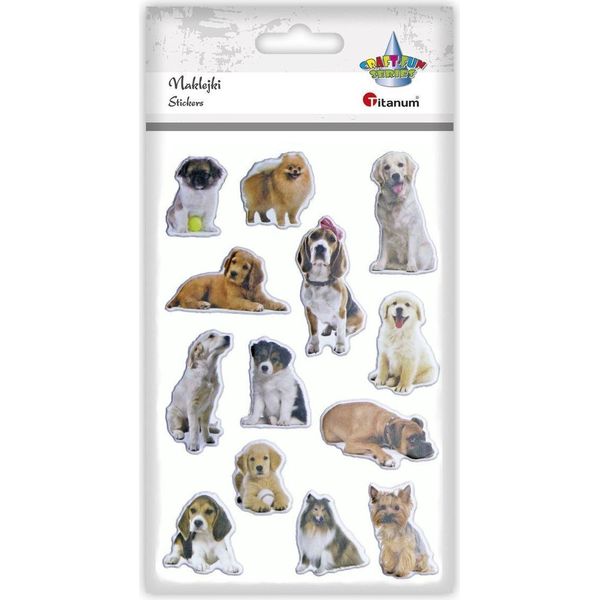Adesivi Decorativi Convessi Cani 13 Pezzi Titanio-image