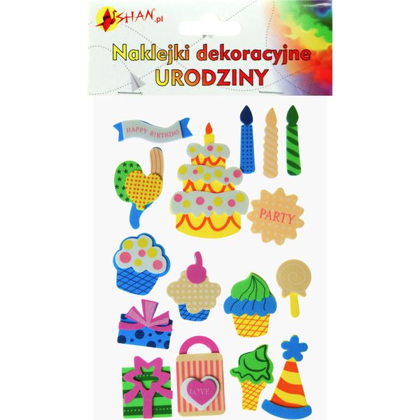 Adesivi Decorativi 3D In Schiuma Birthday Shan-image