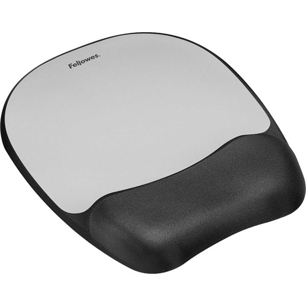 Tappetino Per Mouse Fellowes - 25,4 Mm X 201,7 Mm X 235 Mm - Argento, Nero-image