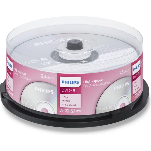 Philips DM4S6B25F - 25 X DVD-R - 4.7 Gb (120 Min.) 16X - Spindel-image