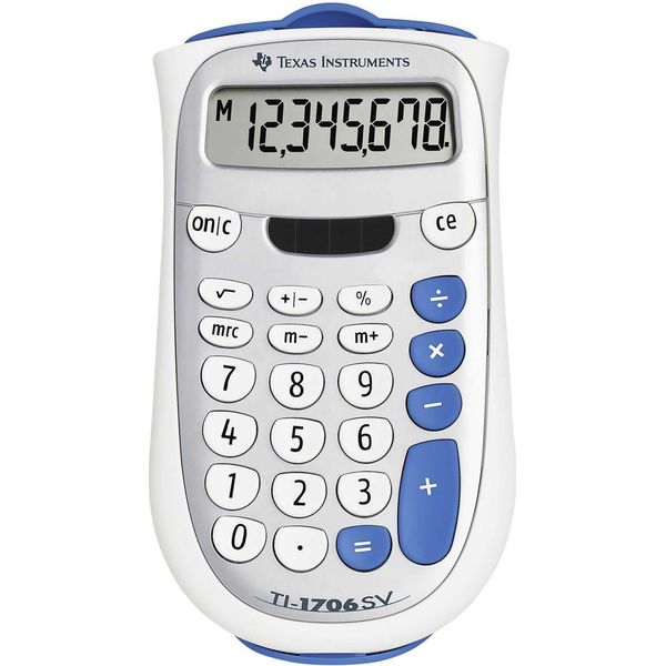 Texas Instruments TI-1706 Sv - Calcolatrice - 8 Cifre - Pannello Solare, Batteria-image