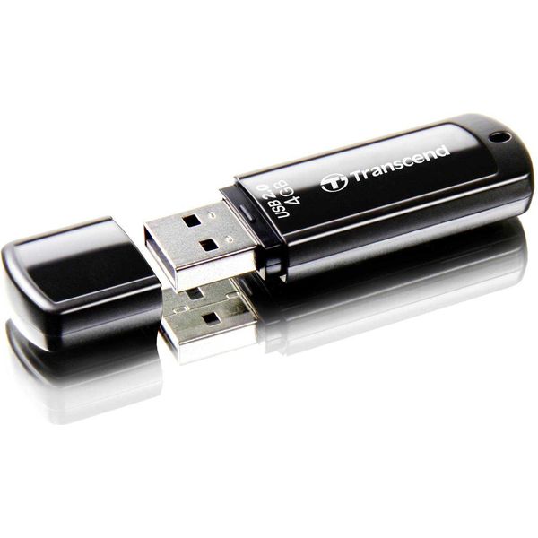 Transcend Jetflash 350 - Unità Flash Usb - 4 Gb - Usb 2.0 - Nero-image